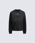 Distressed Crewneck Long Sleeve T-Shirt