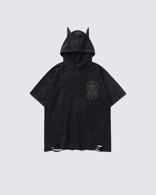 American Vintage Printed Hooded T-shirt