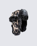 Winter New Leopard Print Trapper Hat