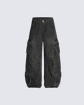 HighStreet Vibe Heavy Wash Multi-Pocket Denim Pants