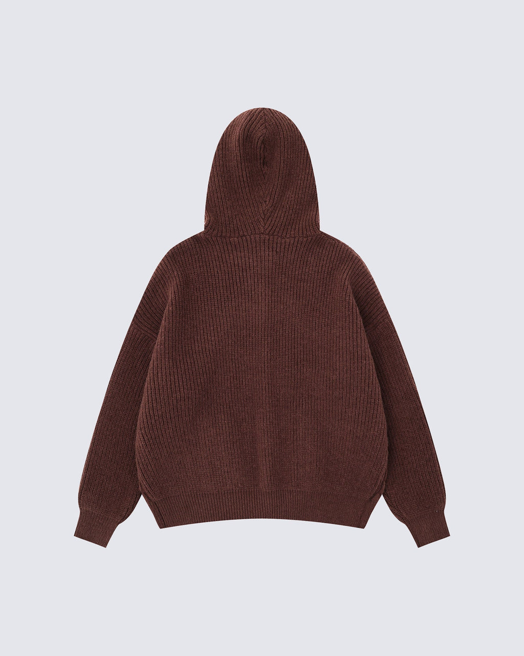 Unisex Drawstring Hooded Casual Knit Sweater