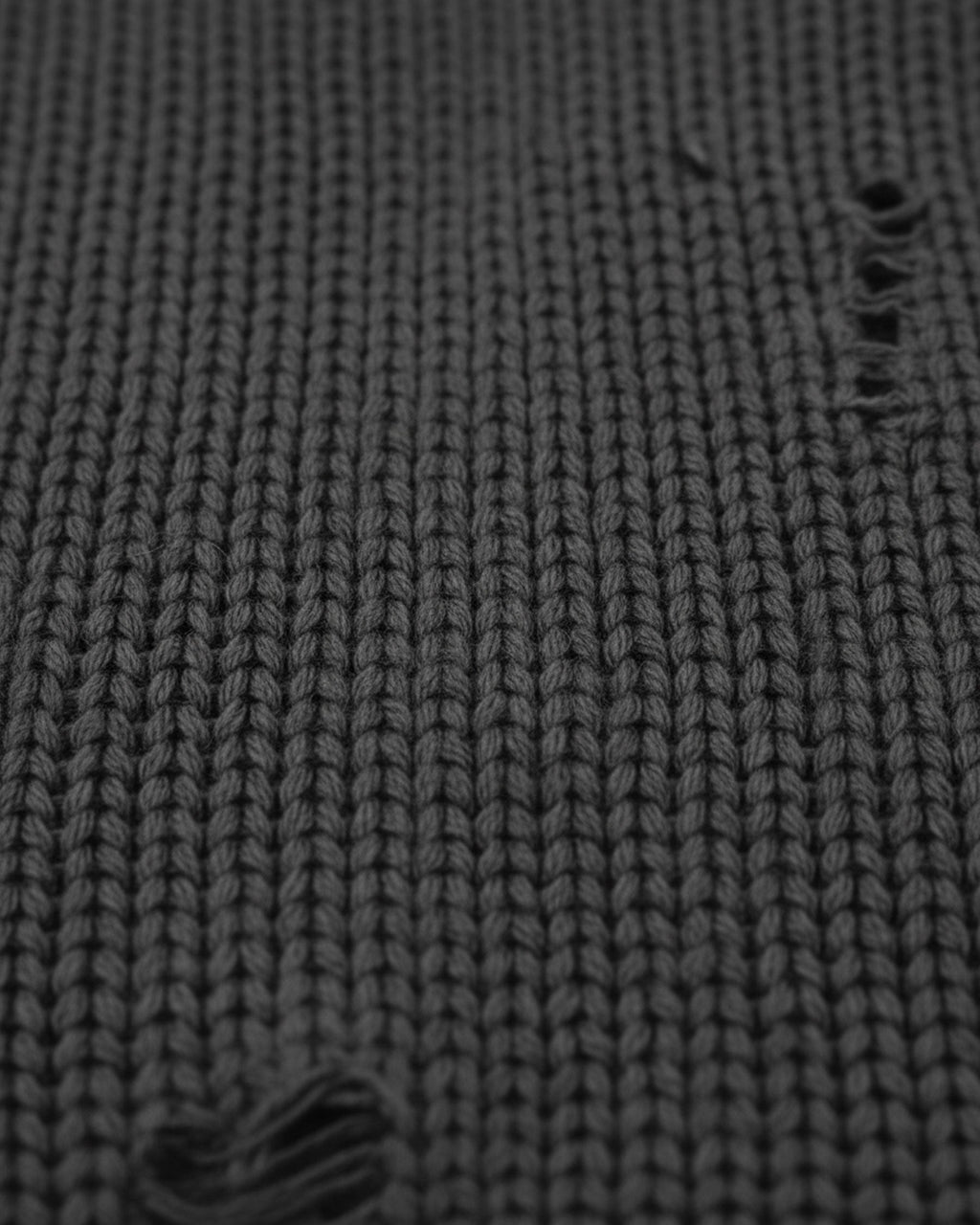 KIIKIO Destroyed Knitted Sweater Plush Coat