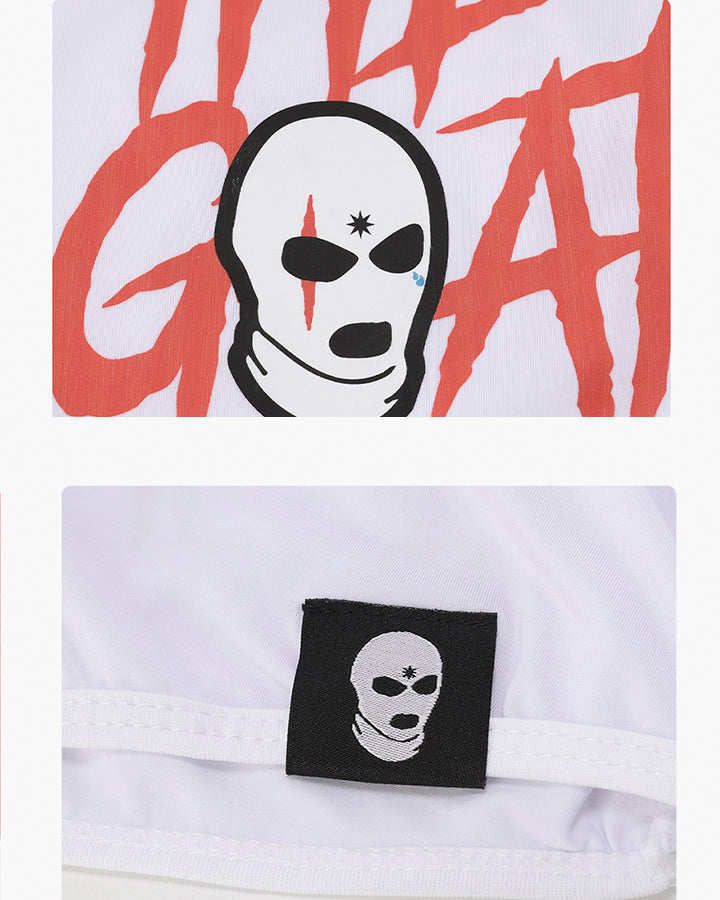 New Graphic Cutout Cotton Balaclava