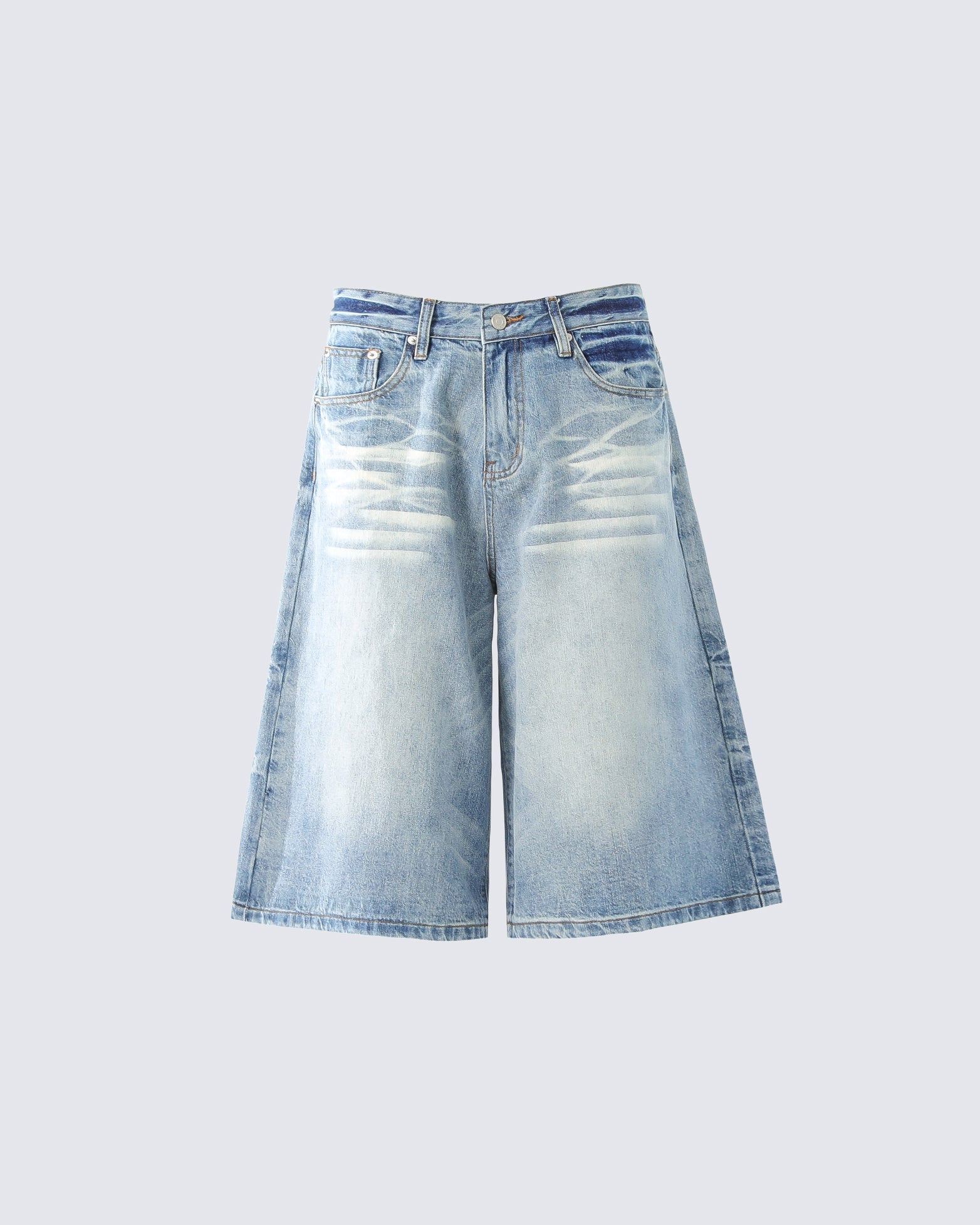 Vintage Washed Split Hem 7/10 Denim Pants