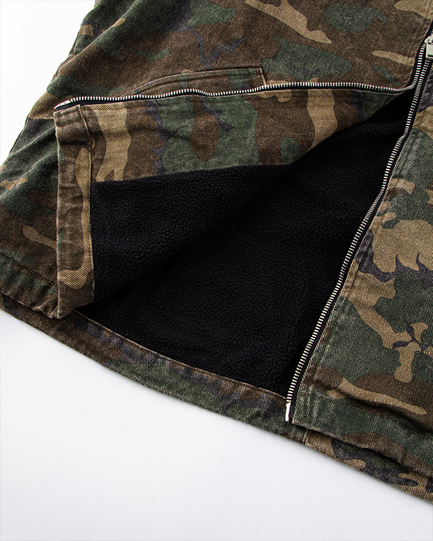 Camouflage Hooded Zip Jacket
