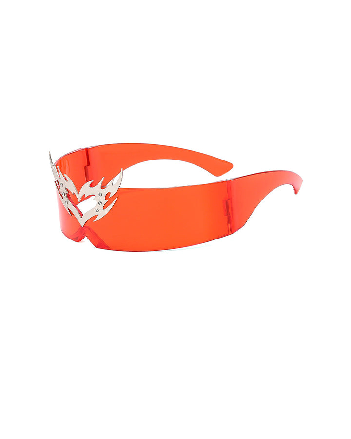 New Flame Heart Resin Sunglasses