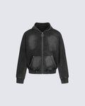 Vintage Washed Zip Hooded Sweatshirt