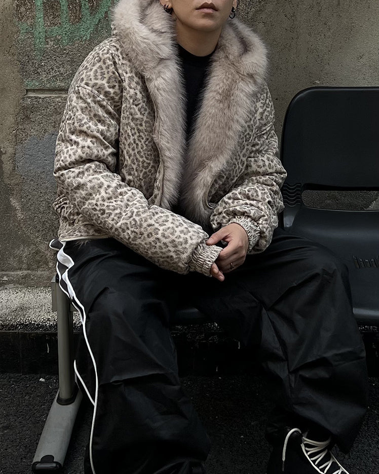 American Street Leopard Padded Cotton Jacket