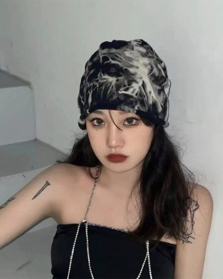 Tie-Dye Knit Beanie Hat