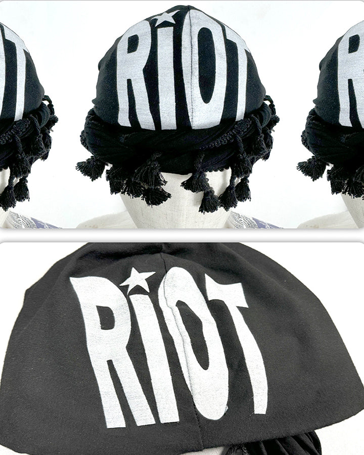 Tassel Print Twist Tail Hip-Hop Hat