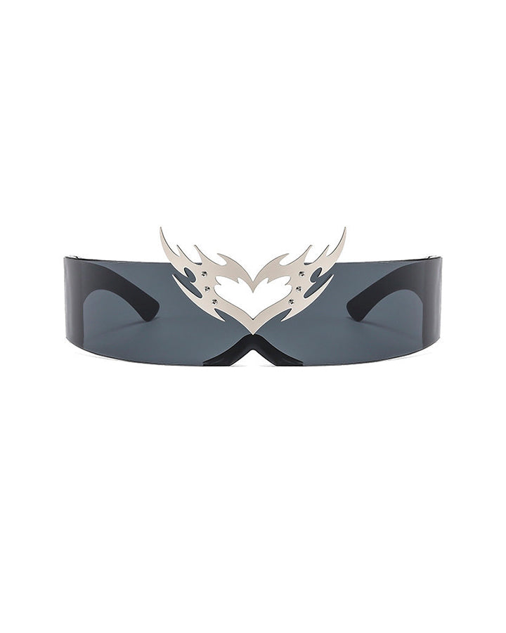 New Flame Heart Resin Sunglasses