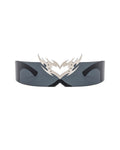 New Flame Heart Resin Sunglasses