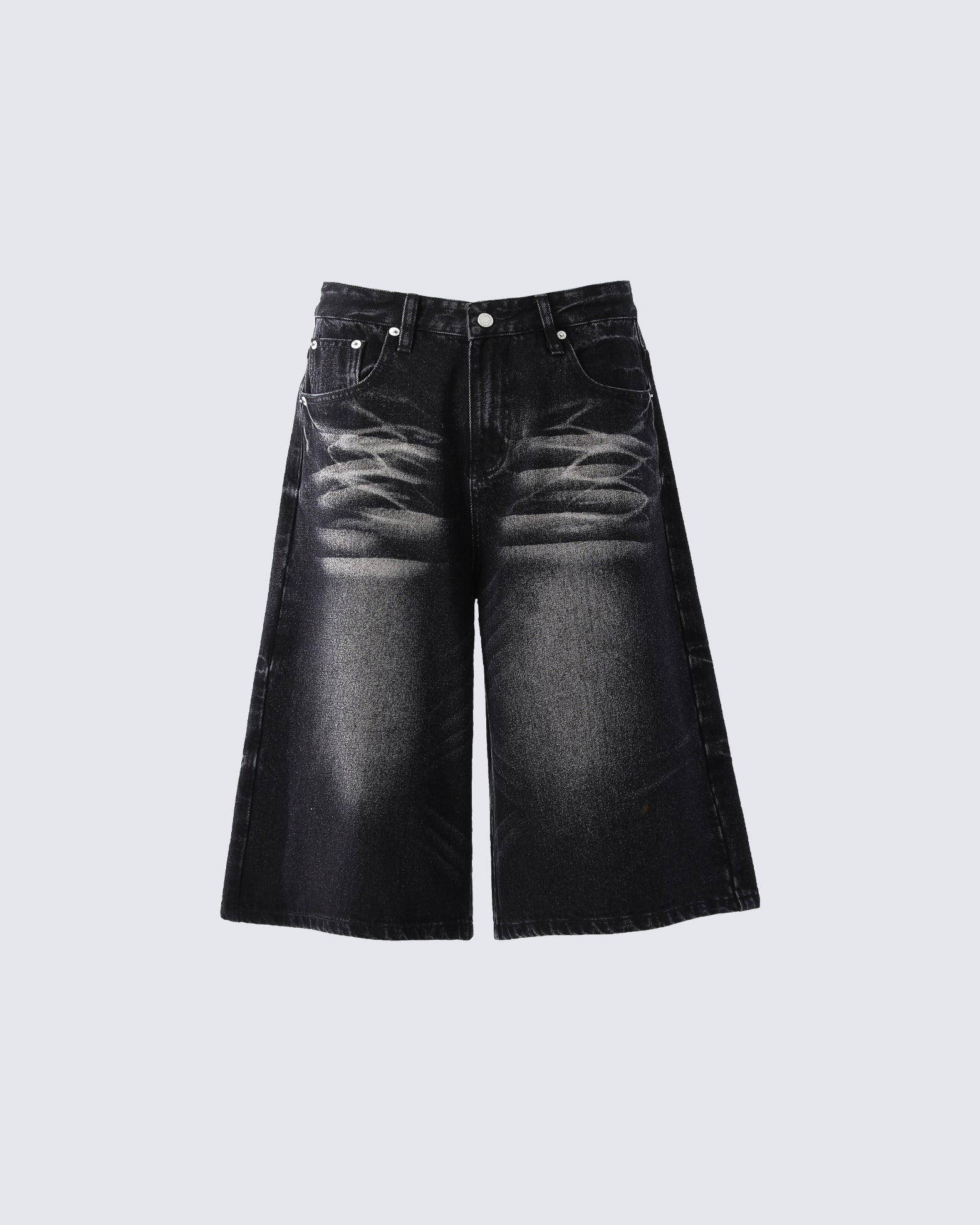 Vintage Washed Split Hem 7/10 Denim Pants