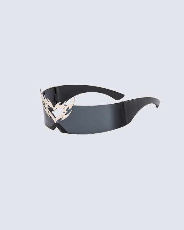New Flame Heart Resin Sunglasses