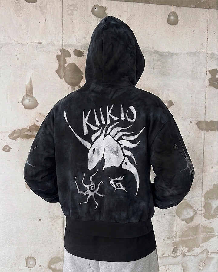 Moon & Unicorn Print New Street Hoodie