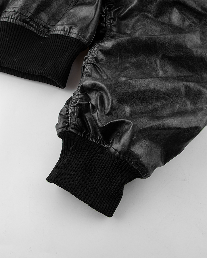 Padded Faux Leather  Jacket