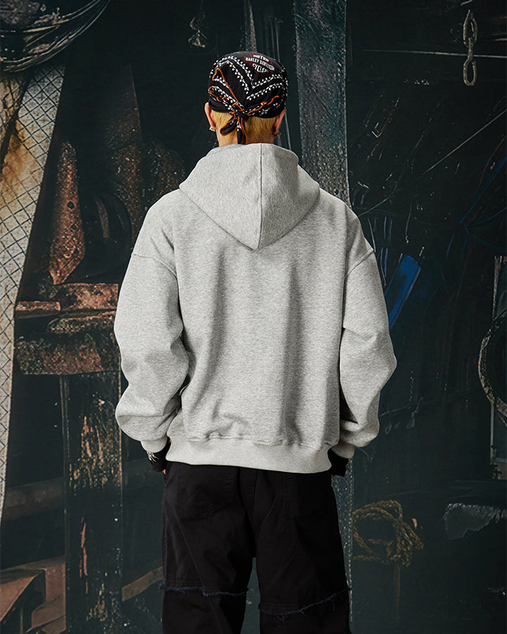 American Street Portrait Graffiti Zip-Up Hoodie
