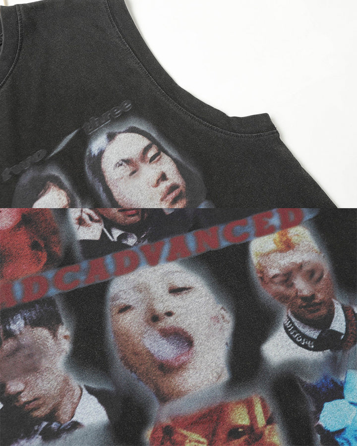 New Graphic Print Sleeveless T-shirt