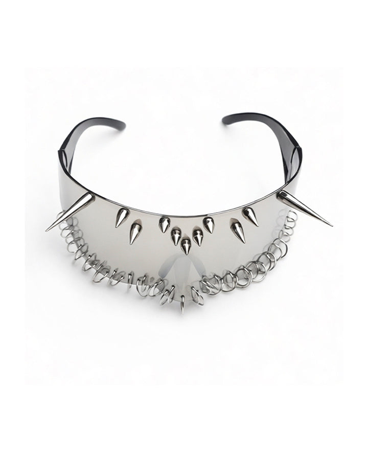 Mask Spiked Ring Cyberpunk Glasses