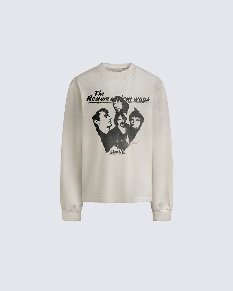 Autumn Retro American Style Cotton T-Shirt