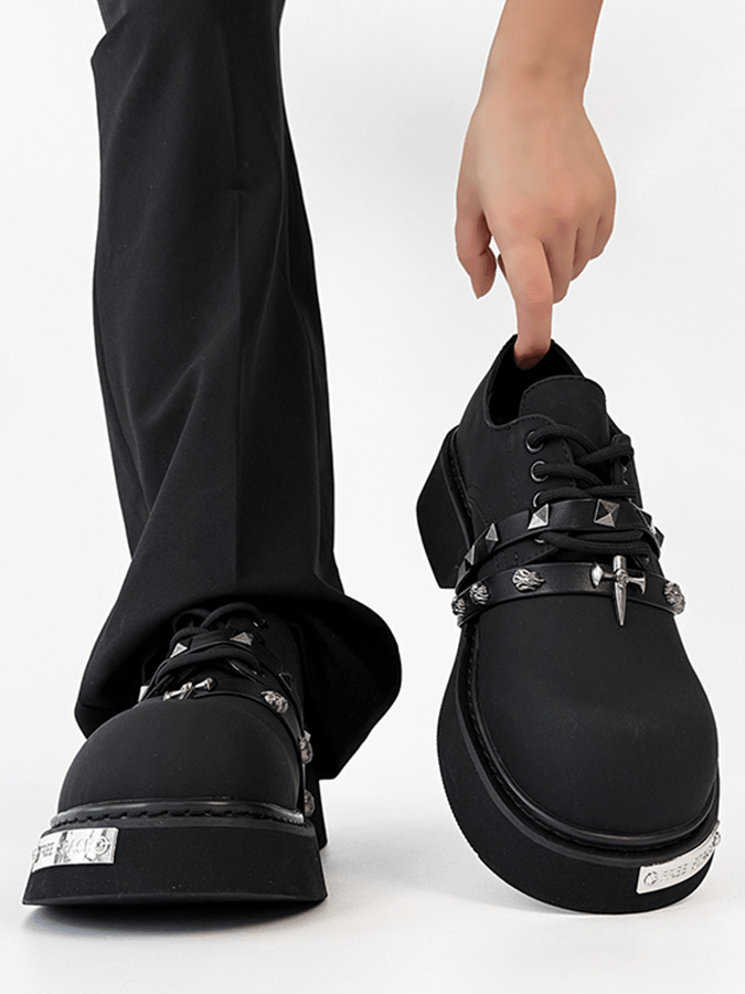 Gothic Studded Platform Oxfords