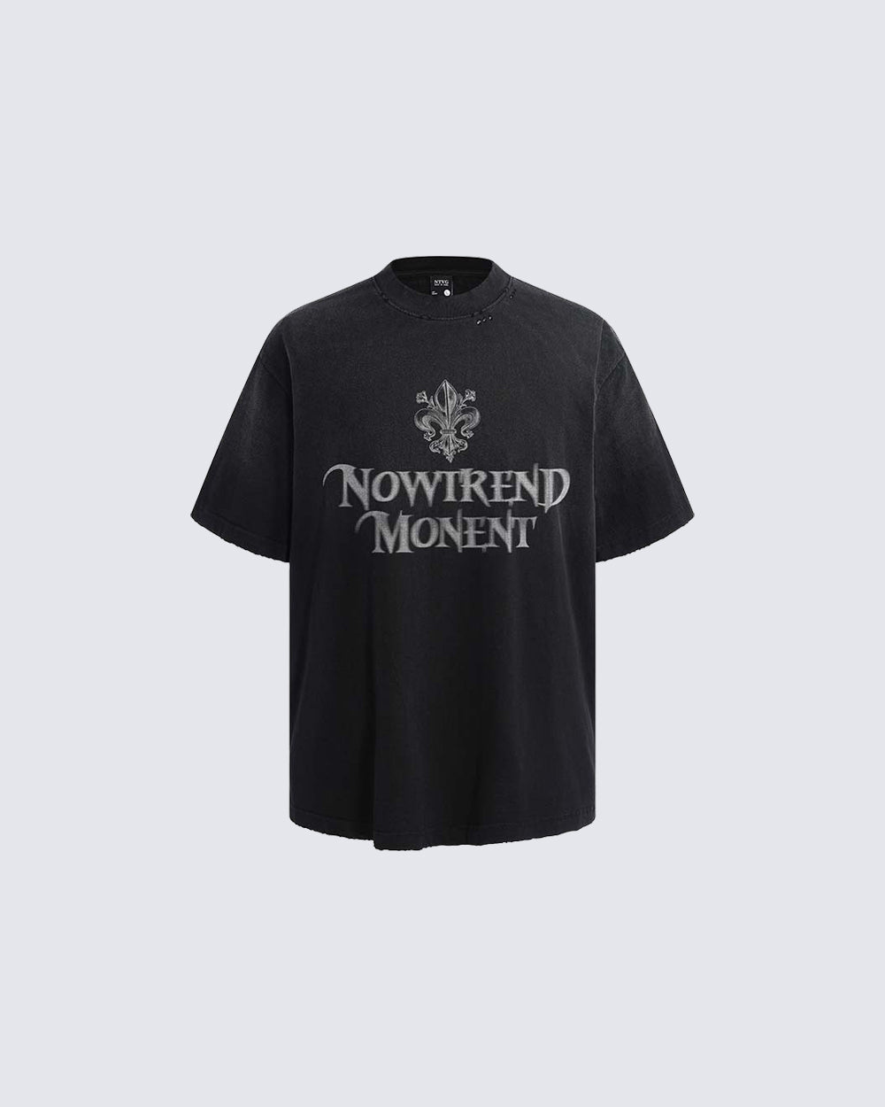 New Vintage Washed Letter Print T-Shirt