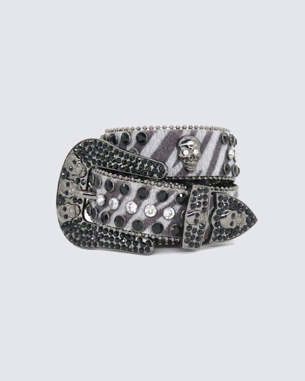 Studded Skull Punk Belt