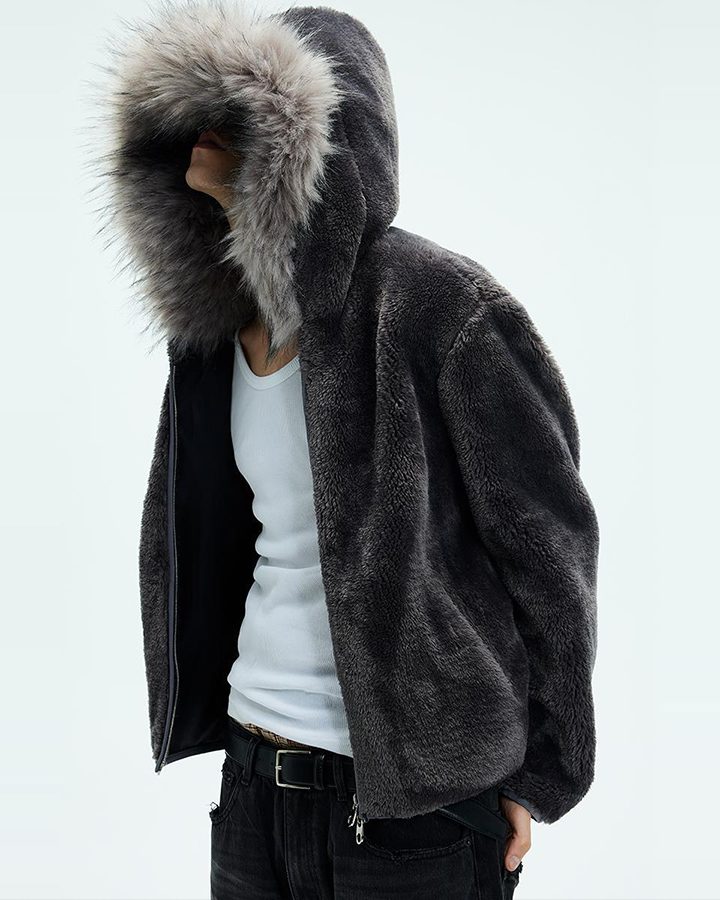 Fleece Hooded Padded Jacket