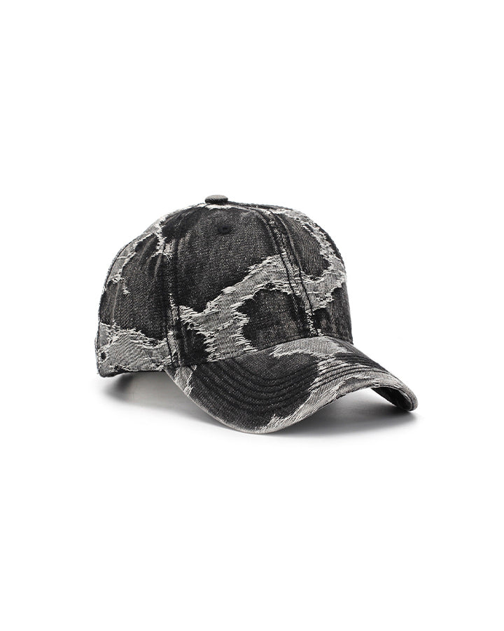 Distressed Denim Baseball Cap