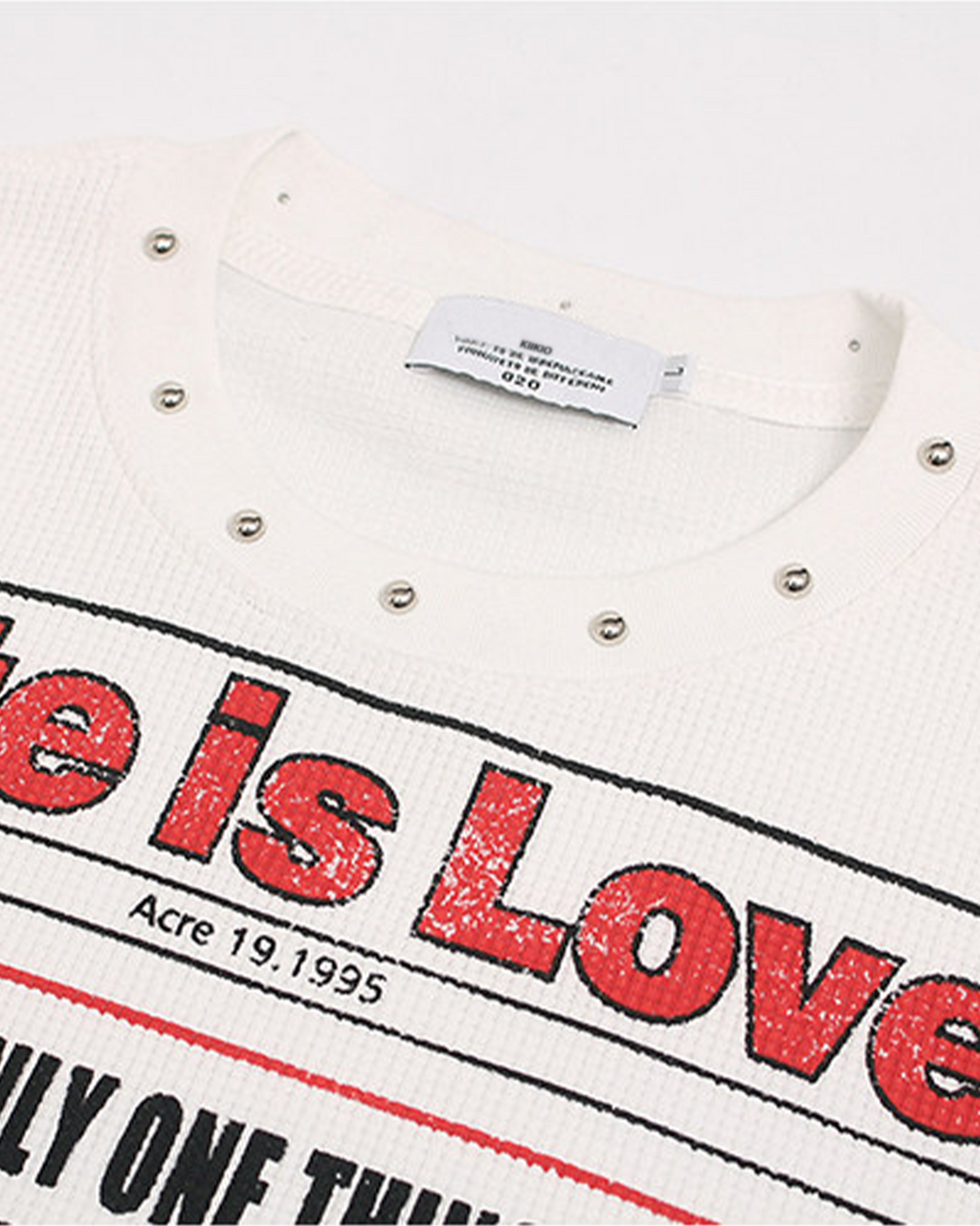 Studded Newspaper Graphic Tee
