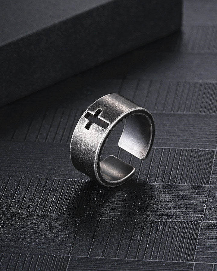 Vintage Cross Open Ring