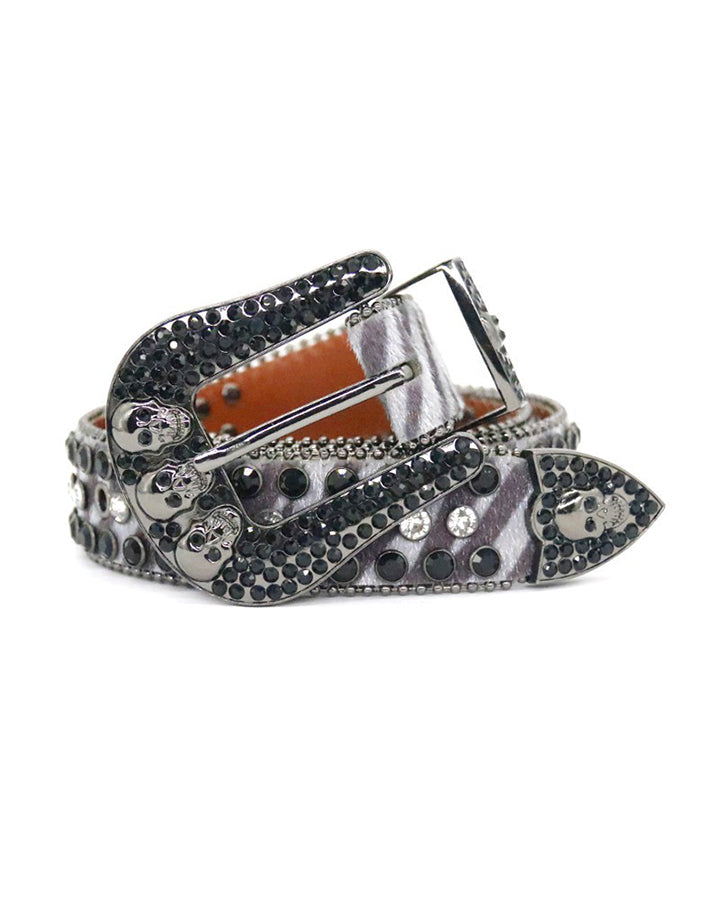 Studded Skull Punk Belt