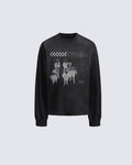 Vintage Distressed Washed Long Sleeve T-Shirt