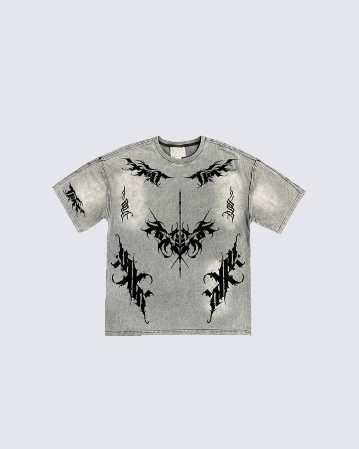 Tribal Graphic Oversized T-Shirt