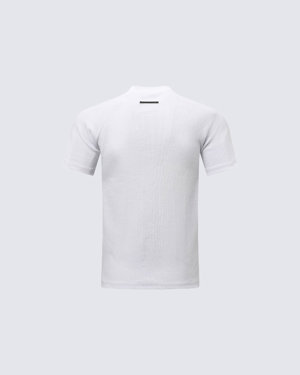 Logo Print Ribbed Knit T-Shirt