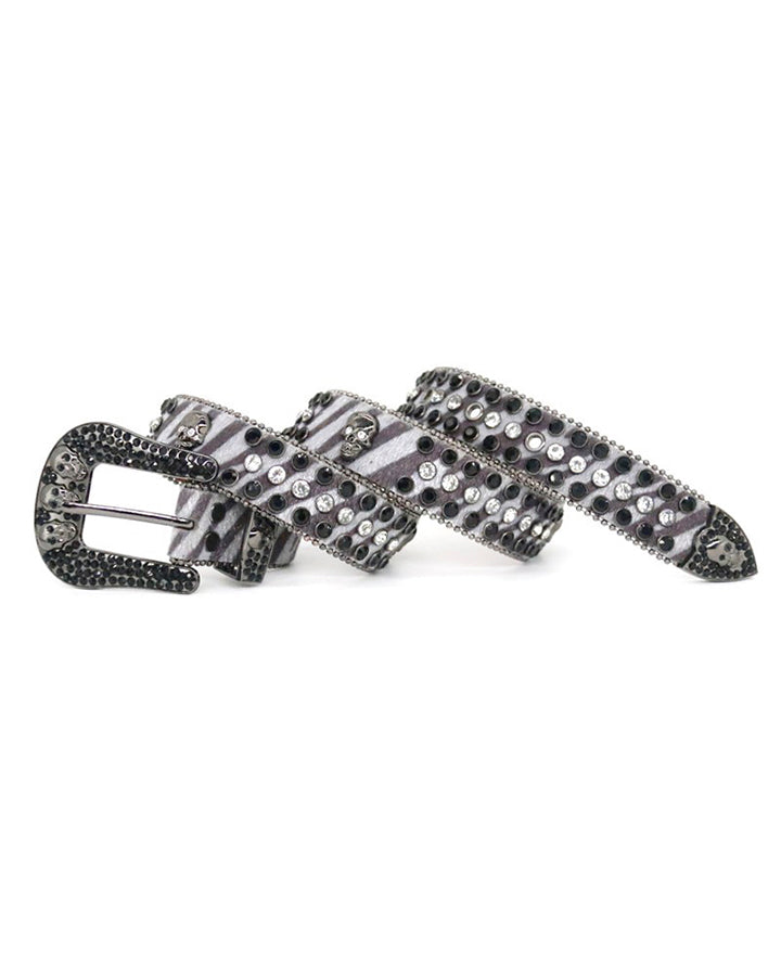 Studded Skull Punk Belt