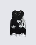 Distressed Graphic Street Sleeveless Tank
