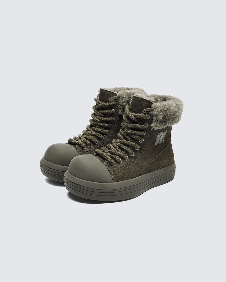 Thick-Soled Plush-Lined Couple Short Boots