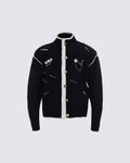2026 Spring Metal-Embellished Knit Sweater