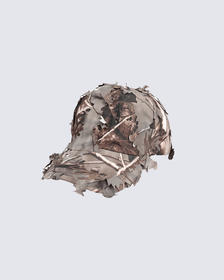 Camouflage Leaf Patterned Cap