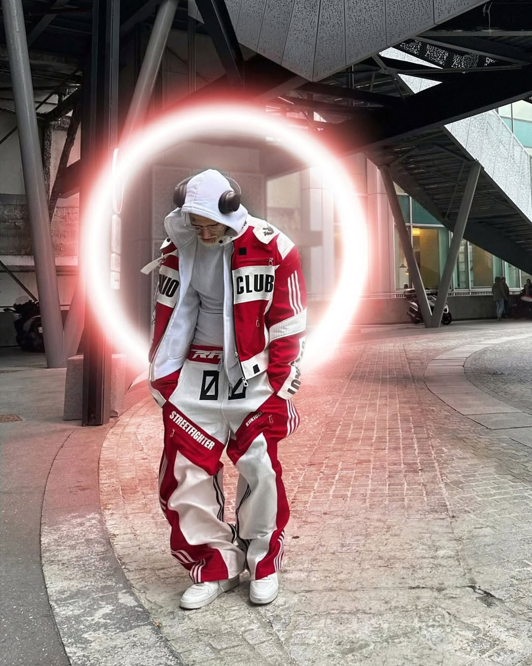 KIIKIO Racing Style Graphic Oversized Jacket
