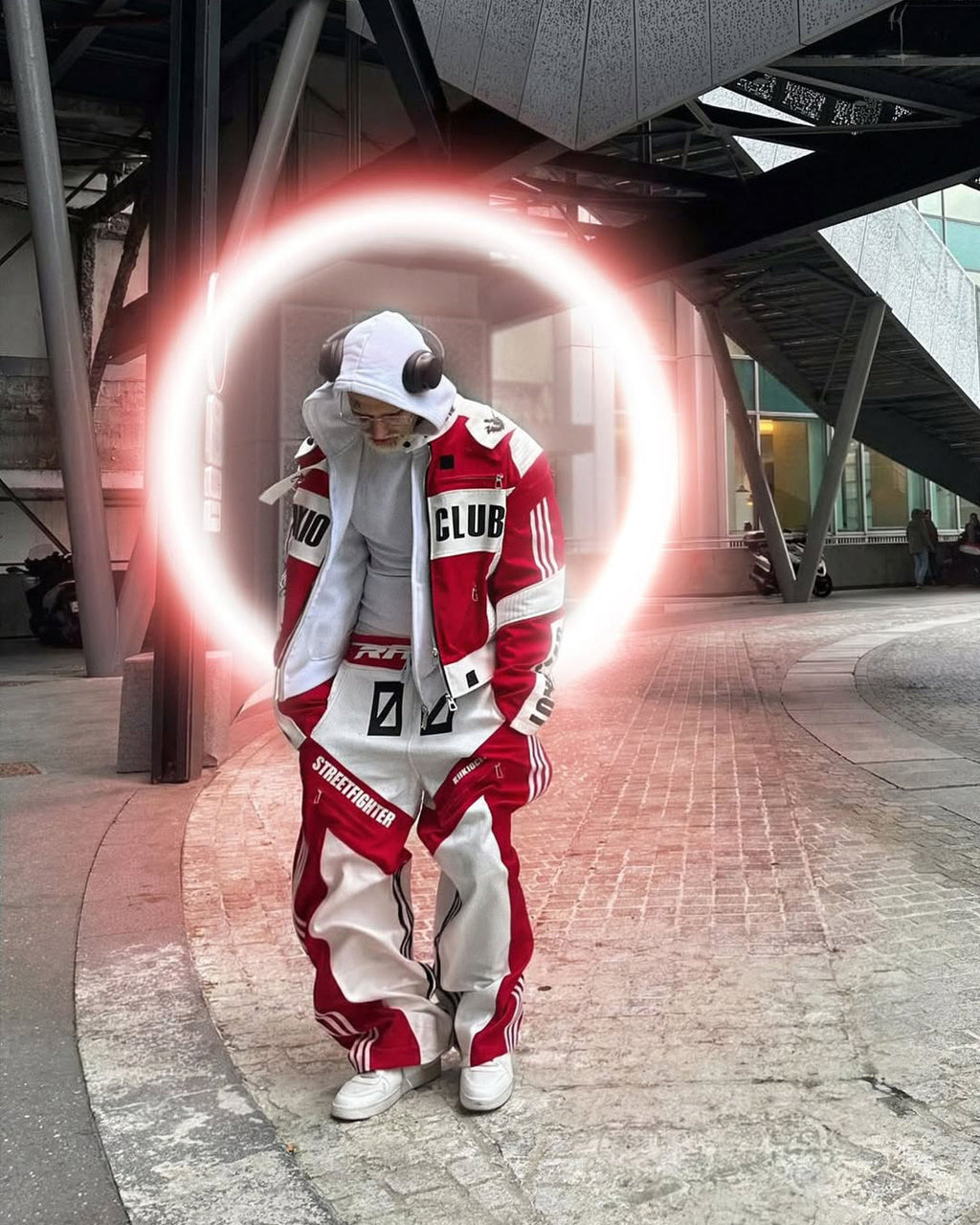 KIIKIO Racing Style Graphic Oversized Pants