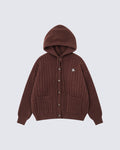 Unisex Drawstring Hooded Casual Knit Sweater