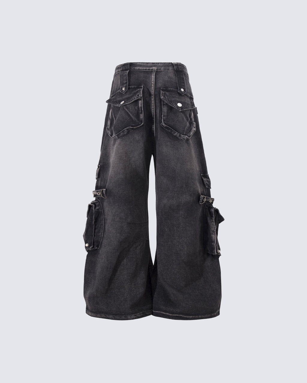 Vintage Streetwear Cargo Flared Jeans