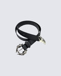 Vintage Wave Design PU Belt with Alloy Buckle