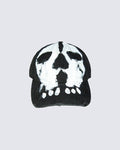 Hand-Painted Distressed Demon Baseball Cap