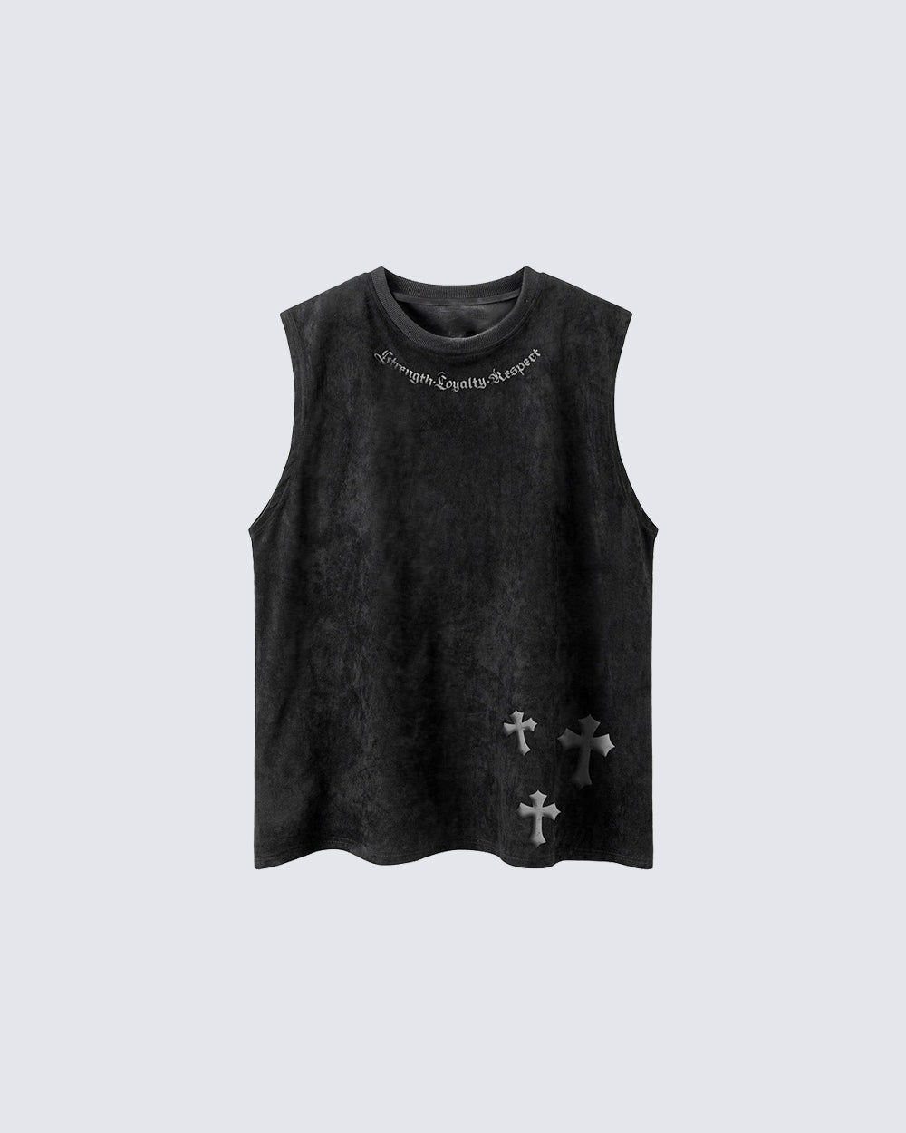 Gothic Cross Washed Sleeveless Tank