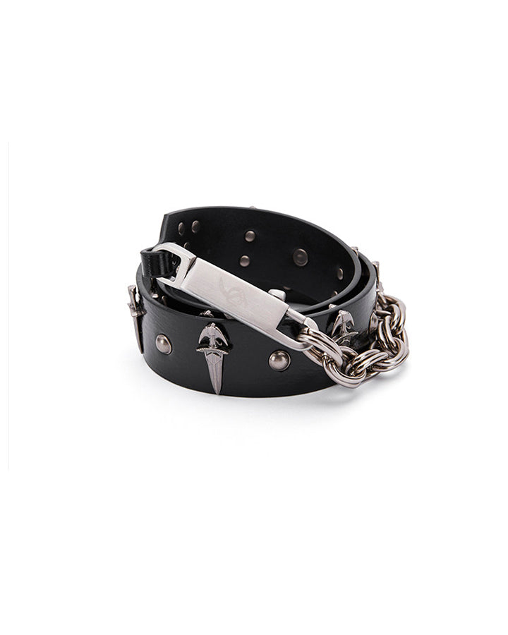 Studded Chain Punk Belt