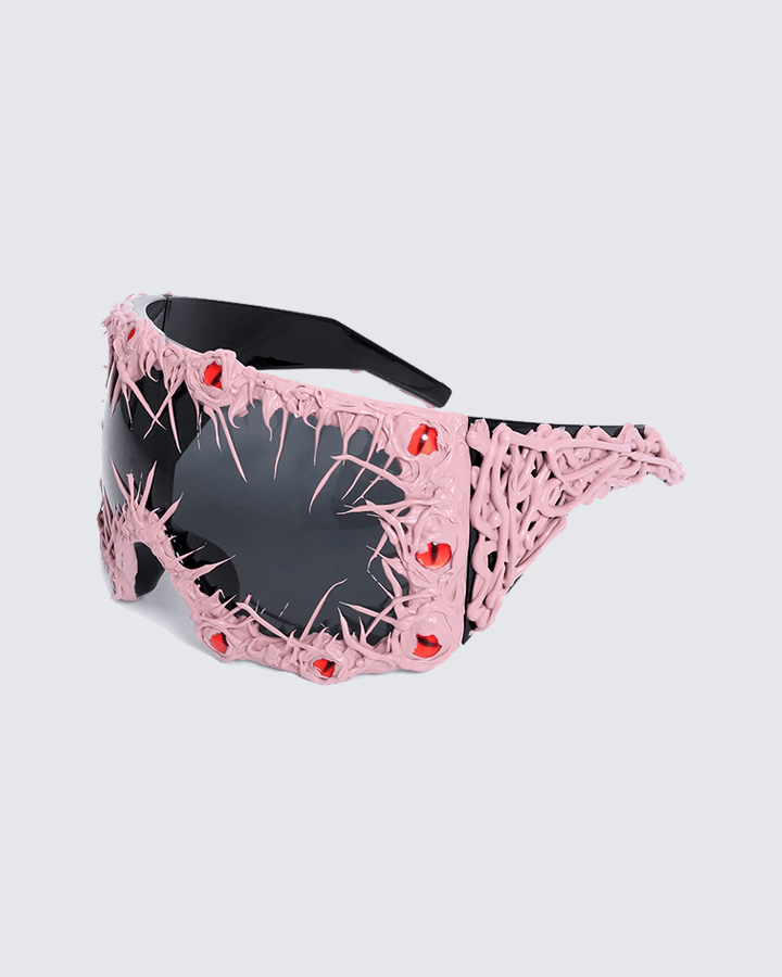 Cyberpunk Spiked Oversized Sunglasses