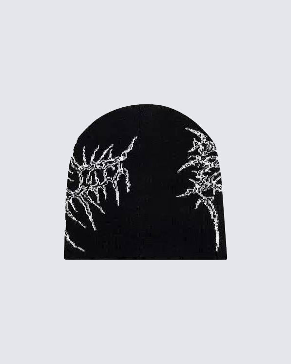 Dark Gothic Skeleton Letter Beanie
